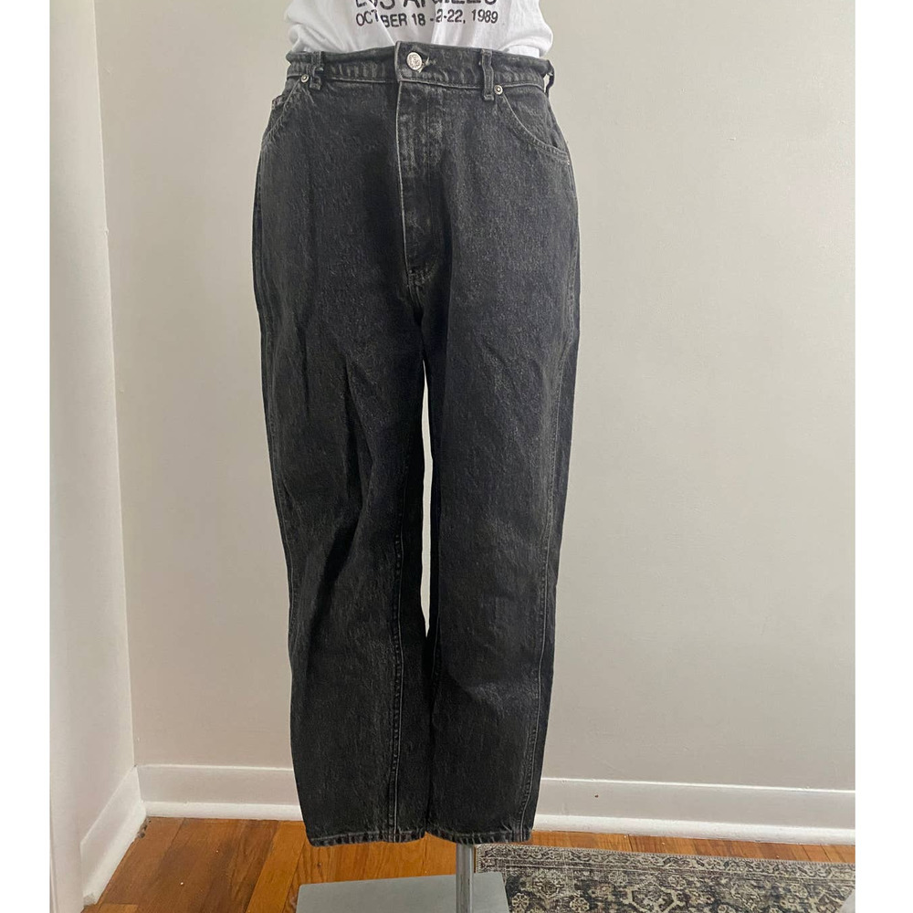 Vintage Lee 100% Cotton Stonewash Black Mom Jeans 14/30